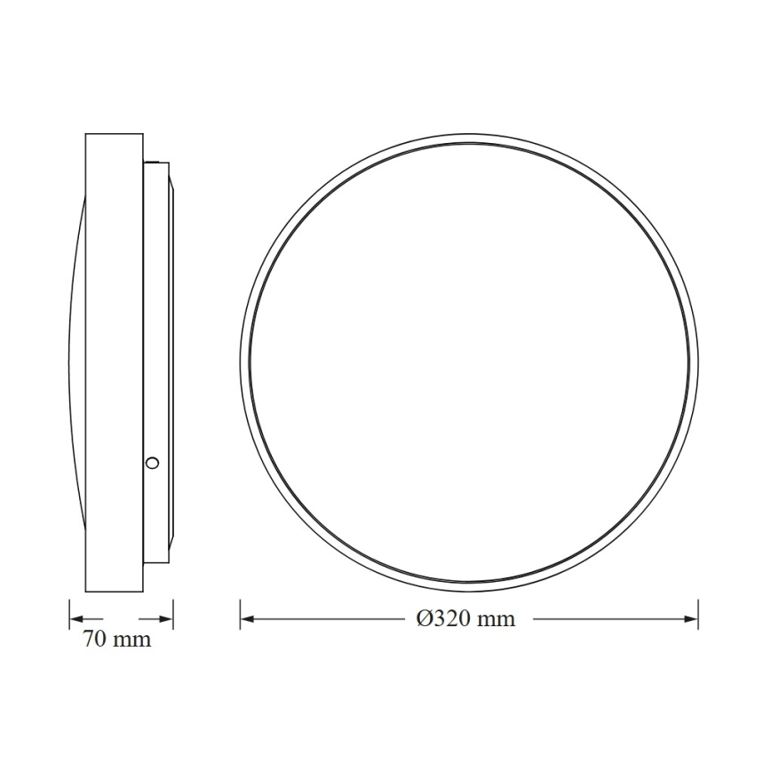 Osram - LED stropna svetilka z zaznavalom mraka CEILING LUXO LED/18W/230V, premer 32 cm, srebrna