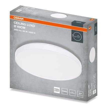 Osram - LED stropna svetilka CEILING LUXO LED/36W/230V, premer 49 cm, bela