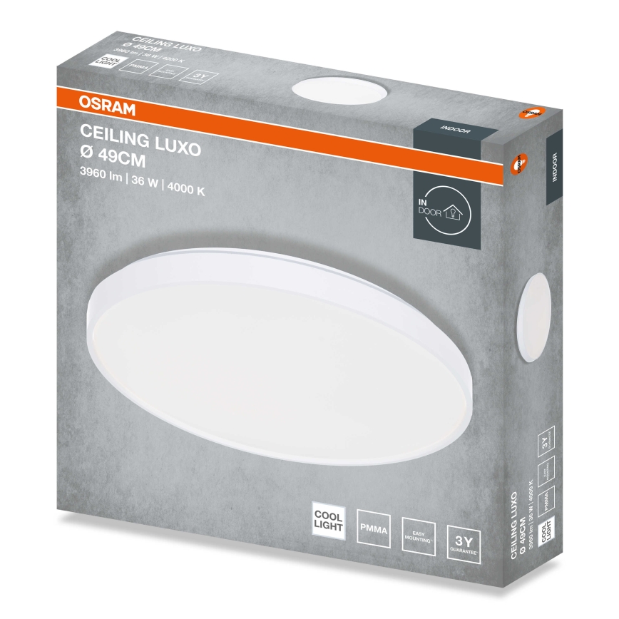 Osram - LED stropna svetilka CEILING LUXO LED/36W/230V, premer 49 cm, bela