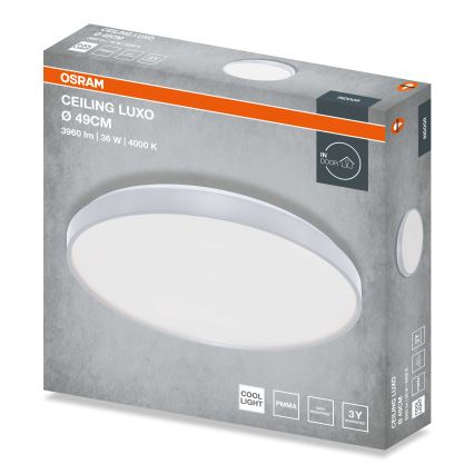 Osram - LED stropna svetilka CEILING LUXO LED/36W/230V Ø 49 cm srebrna