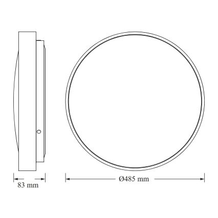 Osram - LED stropna svetilka CEILING LUXO LED/36W/230V Ø 49 cm srebrna