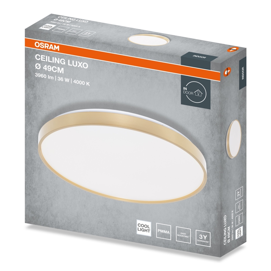 Osram - LED stropna svetilka CEILING LUXO LED/36W/230V Ø 49 cm zlata