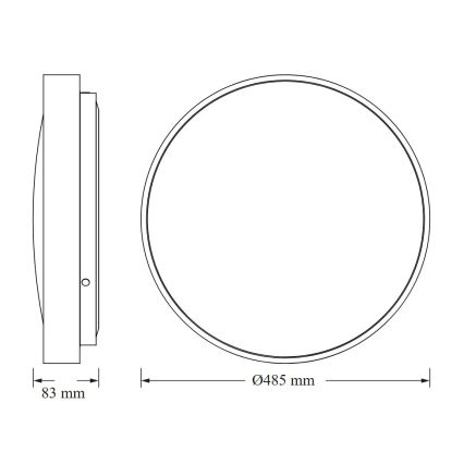 Osram - LED stropna svetilka CEILING LUXO LED/36W/230V Ø 49 cm zlata