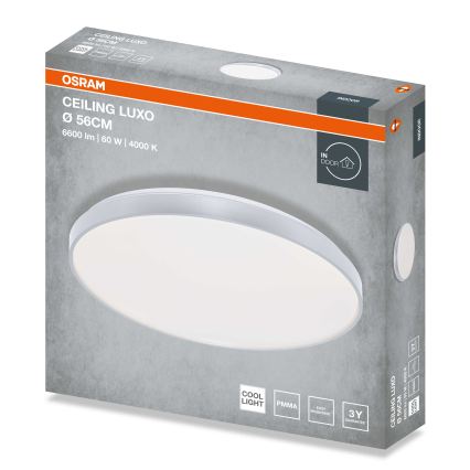 Osram - LED stropna svetilka CEILING LUXO LED/60W/230V premer 56 cm srebrna