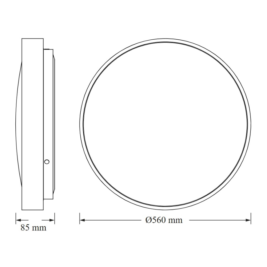 Osram - LED stropna svetilka CEILING LUXO LED/60W/230V premer 56 cm srebrna