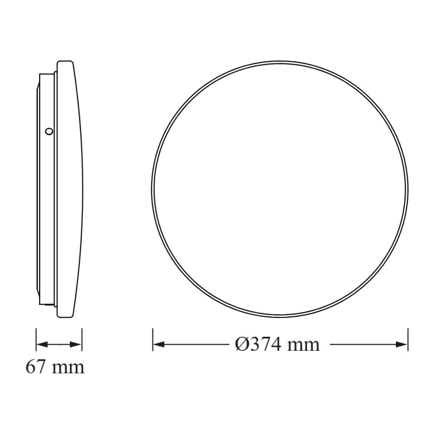Osram - LED stropna svetilka z zaznavalom mraka CEILING ROUND LED/24W/230V 4000K, premer 37 cm, bela