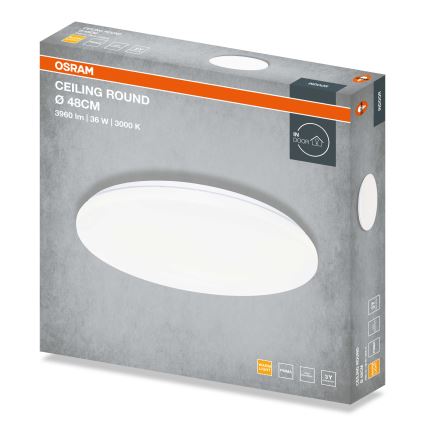 Osram - LED stropna svetilka CEILING ROUND LED/36W/230V 3000K Ø 48 cm, bela