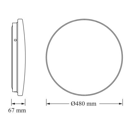 Osram - LED stropna svetilka CEILING ROUND LED/36W/230V 3000K Ø 48 cm, bela