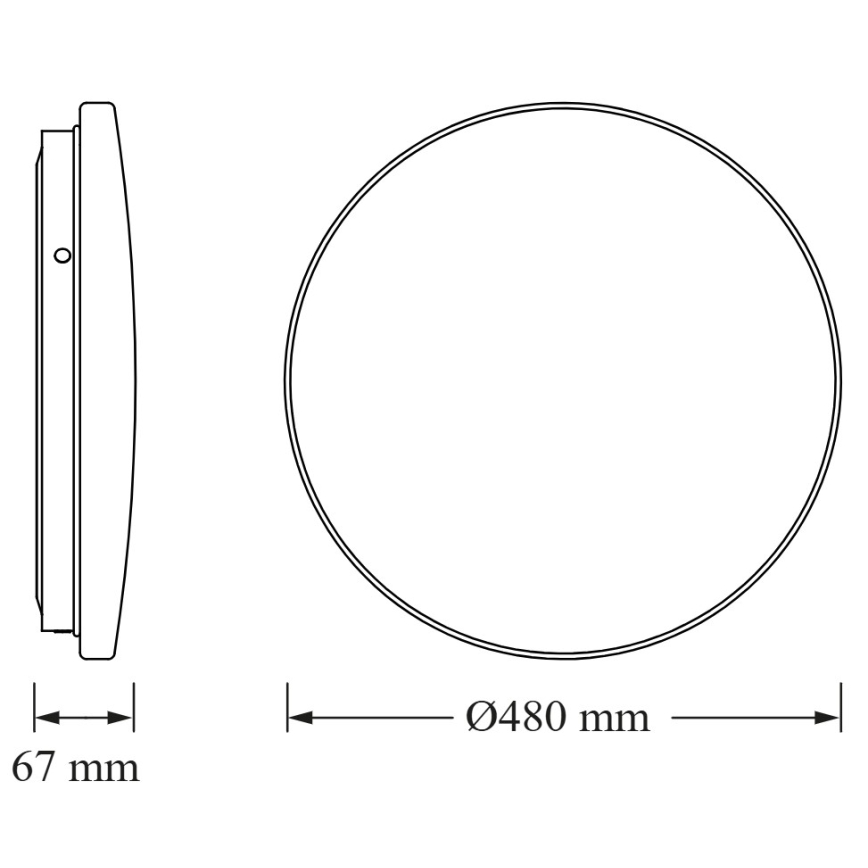 Osram - LED stropna svetilka CEILING ROUND LED/36W/230V 6500K premer 48 cm bela