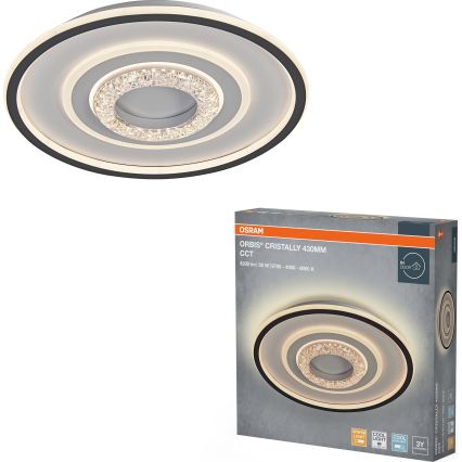 Osram - LED stropno svetilo ORBIS CRISTALLY LED/50W/230V 2700/4000/6000K Ø 43 cm bela/črna
