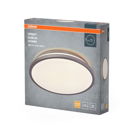 Osram - LED stropna svetilka ORBIS DUBLIN LED/16W/230V, premer 30 cm, srebrna