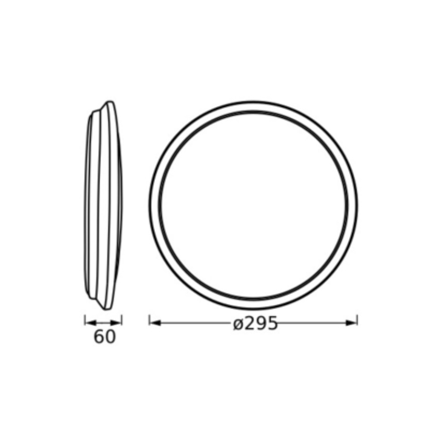 Osram - LED stropna svetilka ORBIS DUBLIN LED/16W/230V, premer 30 cm, srebrna
