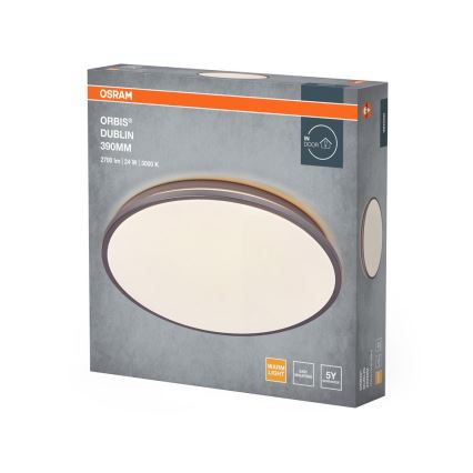 Osram - LED stropna svetilka ORBIS DUBLIN LED/24W/230V premer 39 cm srebrna