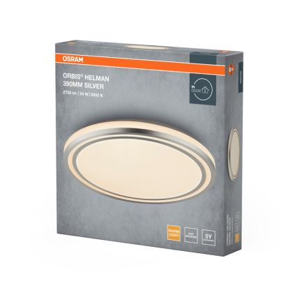 Osram - LED stropna svetilka ORBIS HELMAN LED/24W/230V Ø 39 cm srebrna