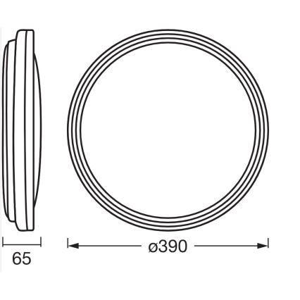Osram - LED stropna svetilka ORBIS HELMAN LED/24W/230V Ø 39 cm srebrna