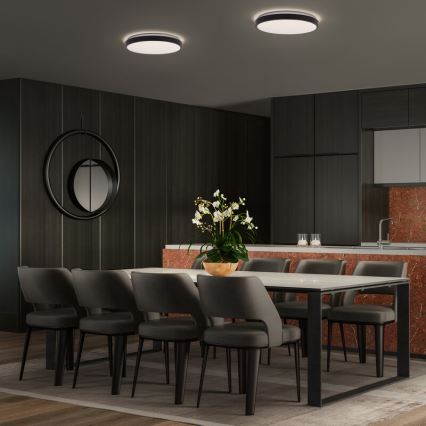 Osram - LED stropna svetilka ORBIS LONDON LED/16W/230V, premer 28 cm, črna