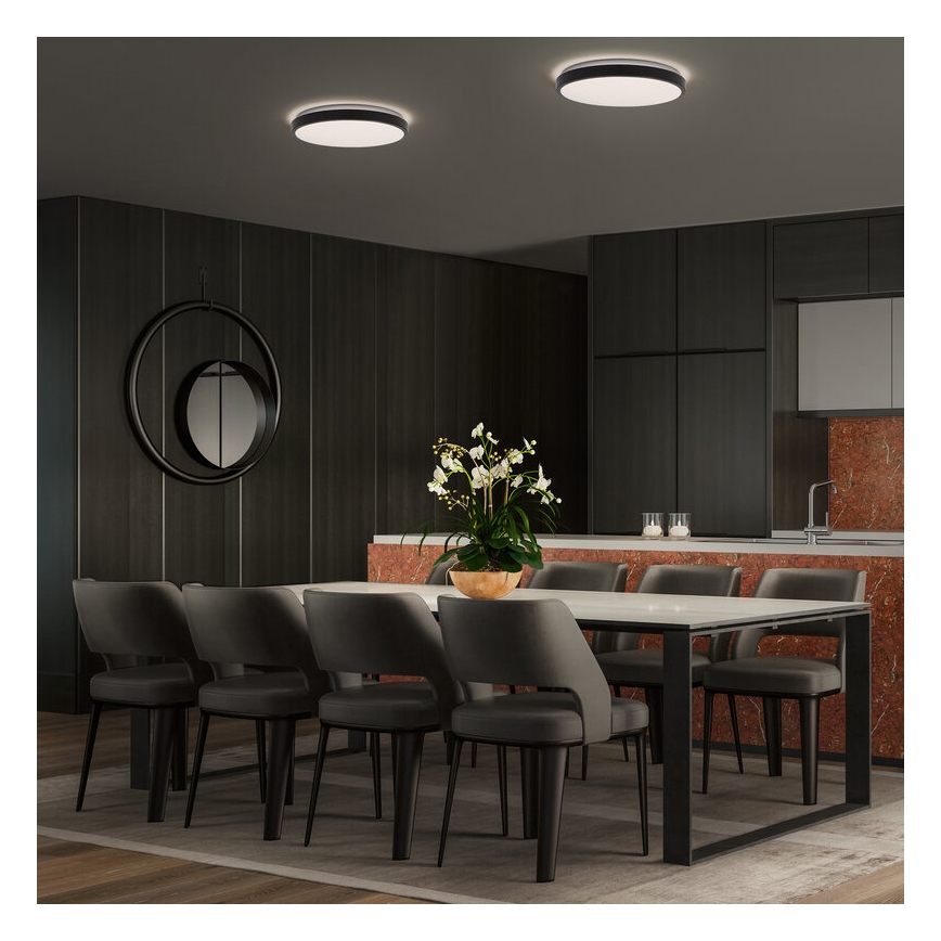 Osram - LED stropna svetilka ORBIS LONDON LED/16W/230V, premer 28 cm, črna