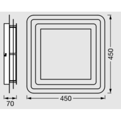 Osram - LED stropna svetilka ORBIS SPIRAL LED/26W/230V 45x45 cm bela