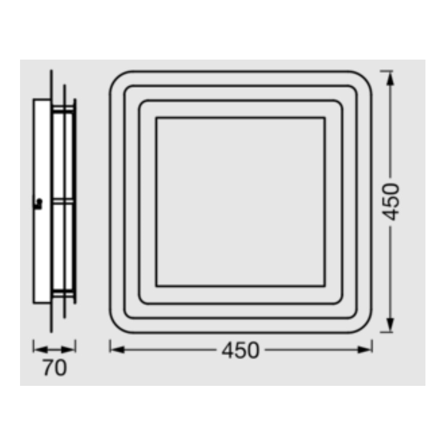 Osram - LED stropna svetilka ORBIS SPIRAL LED/26W/230V 45x45 cm bela
