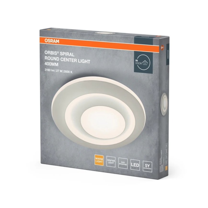 Osram - LED stropna svetilka ORBIS SPIRAL LED/27W/230V premer 40 cm bela