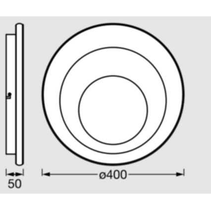 Osram - LED stropna svetilka ORBIS SPIRAL LED/27W/230V premer 40 cm bela