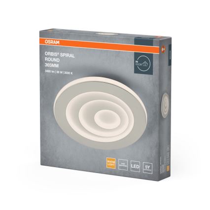 Osram - LED stropna svetilka ORBIS SPIRAL LED/38W/230V premer 36,5 cm bela