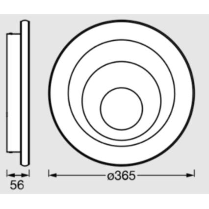 Osram - LED stropna svetilka ORBIS SPIRAL LED/38W/230V premer 36,5 cm bela