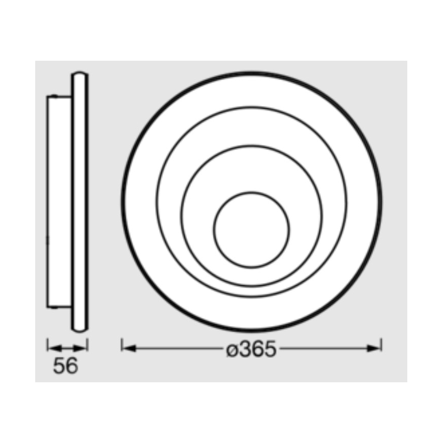 Osram - LED stropna svetilka ORBIS SPIRAL LED/38W/230V premer 36,5 cm bela