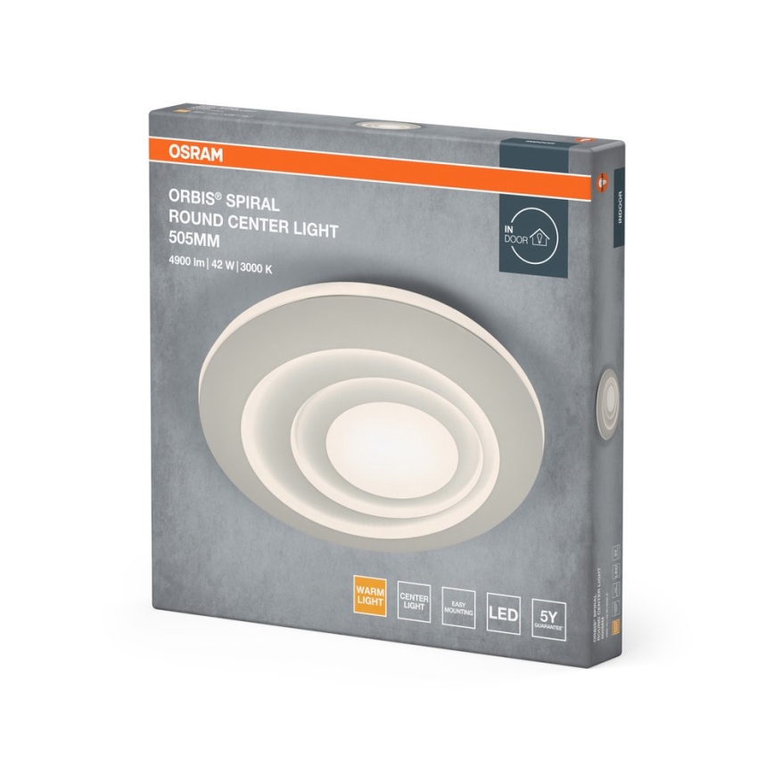 Osram - LED stropna svetilka ORBIS SPIRAL LED/42W/230V premer 50,5 cm bela