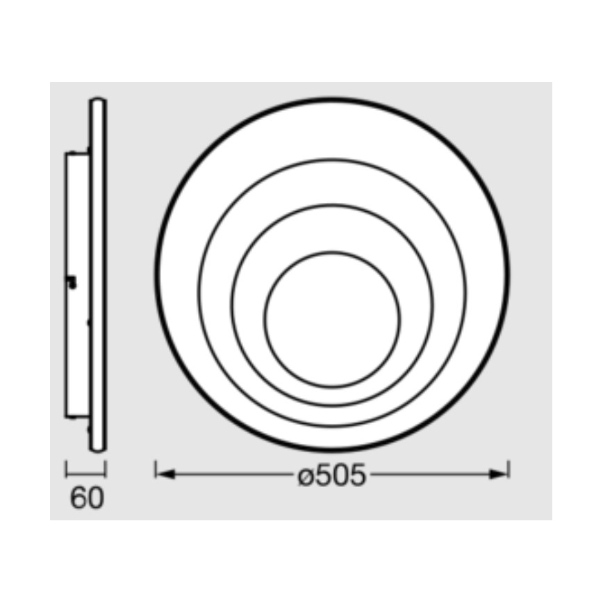 Osram - LED stropna svetilka ORBIS SPIRAL LED/42W/230V premer 50,5 cm bela