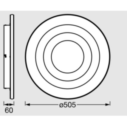 Osram - LED stropna svetilka ORBIS SPIRAL LED/42W/230V, premer 50,5 cm, bela