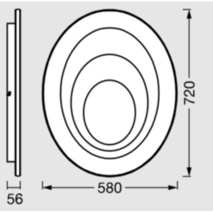 Osram - LED stropna svetilka ORBIS SPIRAL LED/63W/230V bela