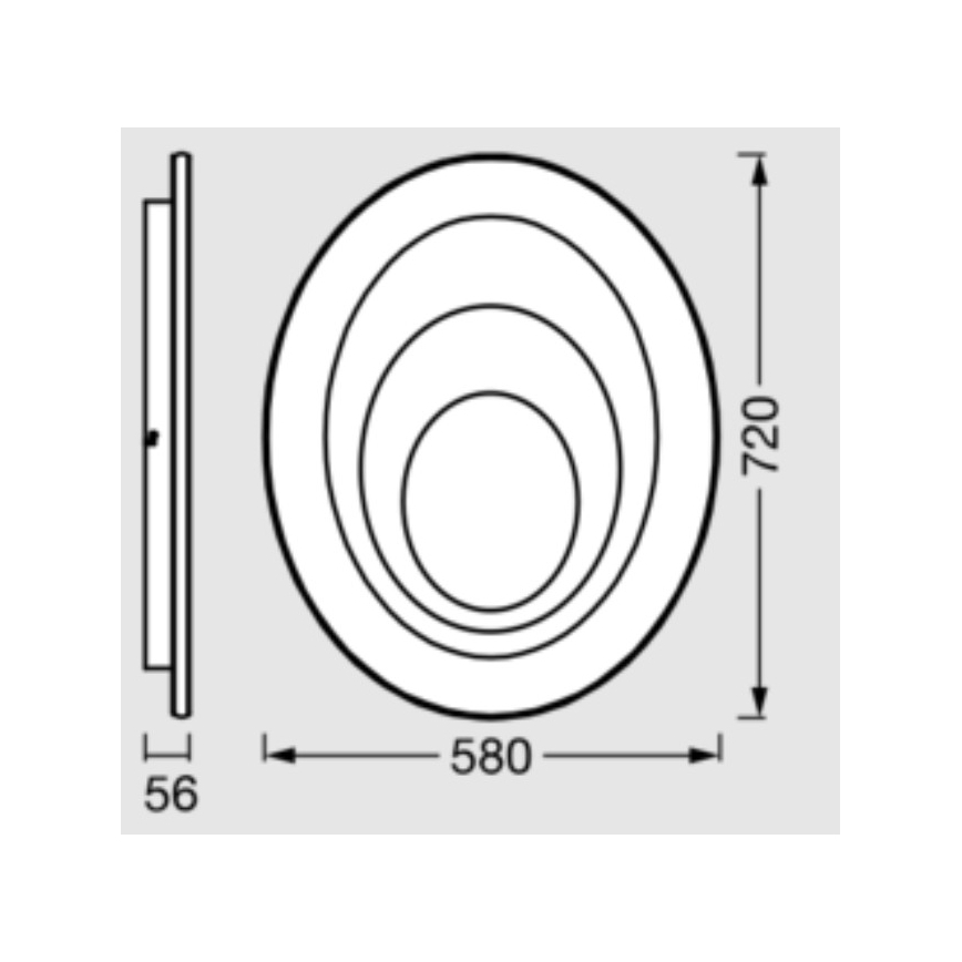 Osram - LED stropna svetilka ORBIS SPIRAL LED/63W/230V bela