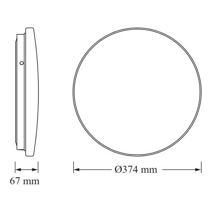 Osram - LED stropna svetilka ROUND LED/24W/230V, premer 37 cm