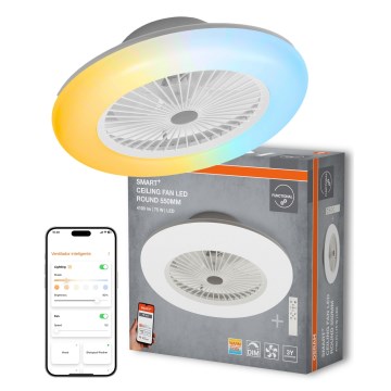 Osram - LED stropna svetilka s ventilatorjem SMART+ z možnostjo zatemnitve LED/75W/230V 3000-6500K Wi-Fi + daljinski upravljalnik