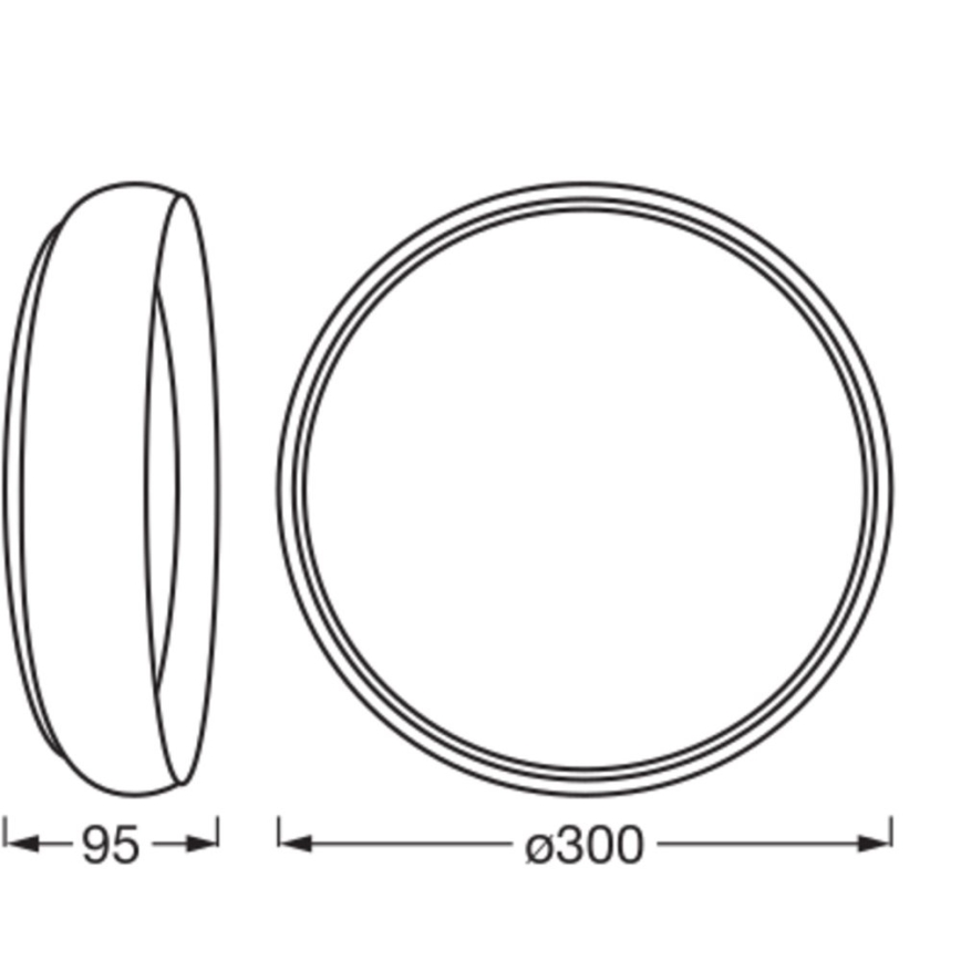 Osram - Zatemnljivo LED stropno svetilo ORBIS LIVIA LED/16W/230V premer 30 cm antracit/rjava