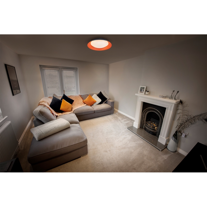 Osram - ORBIS PLATE LED stropna svetilka z možnostjo zatemnitve, LED/45W/230V, premer 48 cm, oranžna/črna