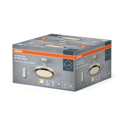 Osram - Stropna LED svetilka z ventilatorjem CEILING FAN LED/66W/230V 3000/4000/6500K bela + daljinski upravljalnik