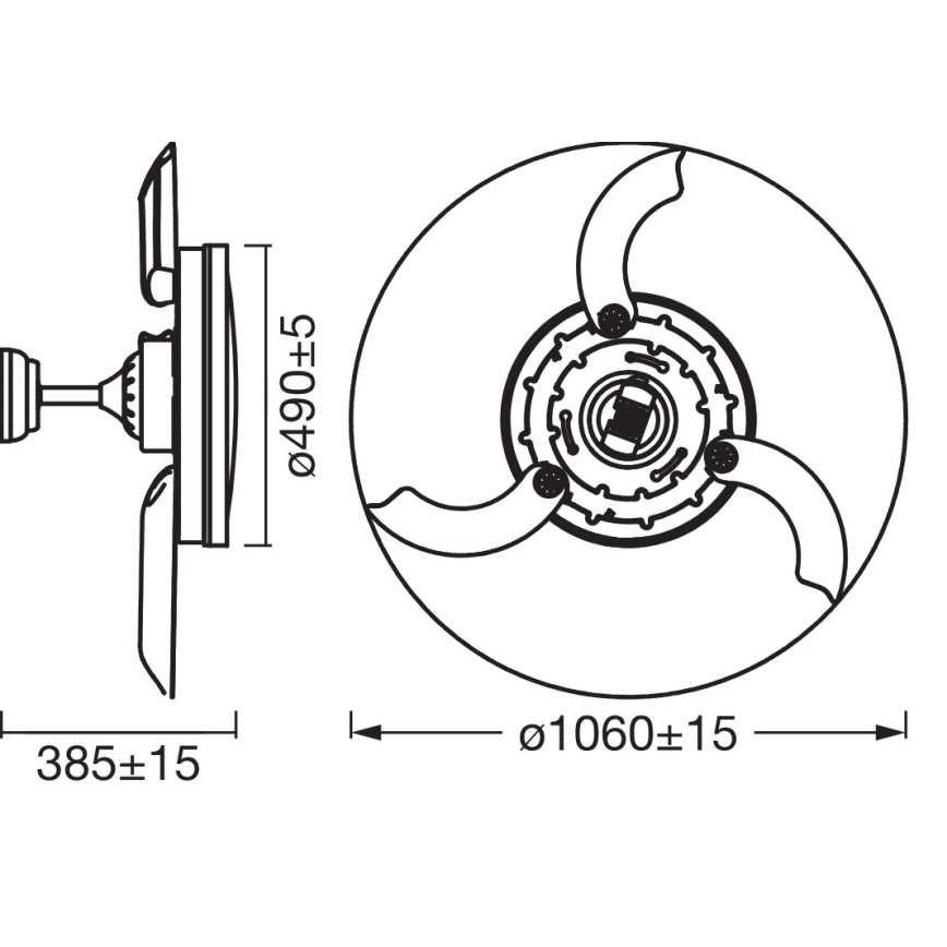 Osram - Stropna LED svetilka z ventilatorjem CEILING FAN LED/66W/230V 3000/4000/6500K bela + daljinski upravljalnik