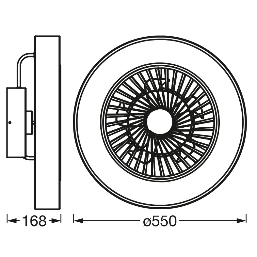 Osram - LED zatemnjiva stropna svetilka s ventilatorjem SMART+ LED/78W/230V 3000-6500K Wi-Fi + daljinsko upravljanje