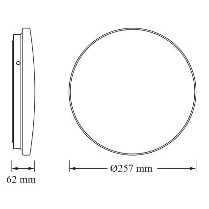 Osram - LED stropna svetilka za kopalnico CEILING ROUND LED/12W/230V 3000K Ø 26 cm IP44 bela