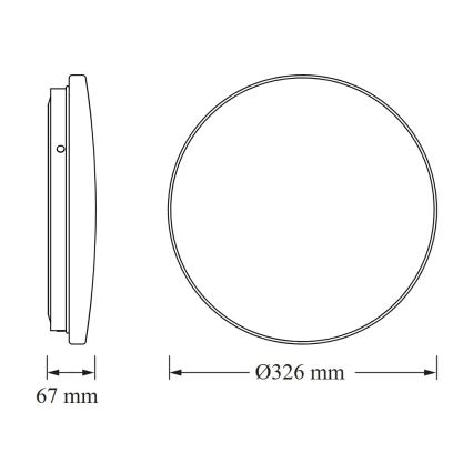 Osram - LED stropna svetilka za kopalnico CEILING ROUND LED/18W/230V 6500K premer 33 cm IP44 bela