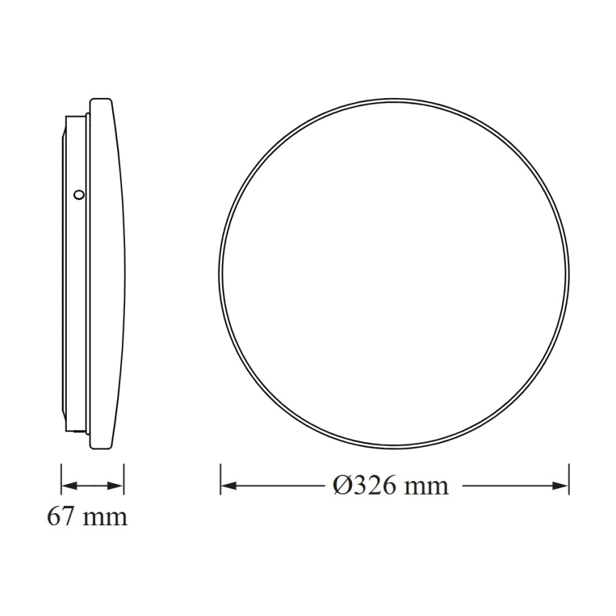 Osram - LED stropna svetilka za kopalnico CEILING ROUND LED/18W/230V 6500K premer 33 cm IP44 bela