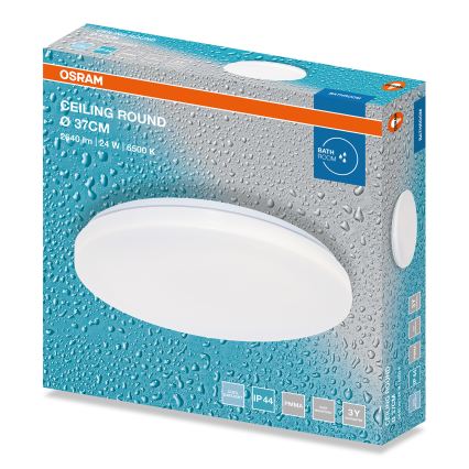 Osram - LED kopalniška stropna svetilka CEILING ROUND LED/24W/230V 6500K, premer 37 cm, IP44, bela