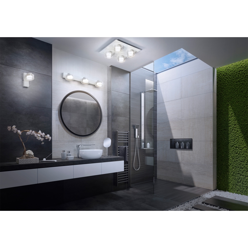 Osram - LED kopalniška stropna svetilka ORBIS FLAME 4xLED/5,5W/230V 3000/4000K IP44 bela