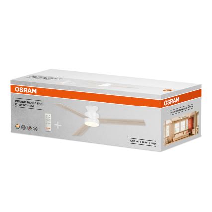 Osram - LED stropni ventilator BLADE z možnostjo zatemnitve LED/18W/230V 3000/4000/6000K + daljinski upravljalnik