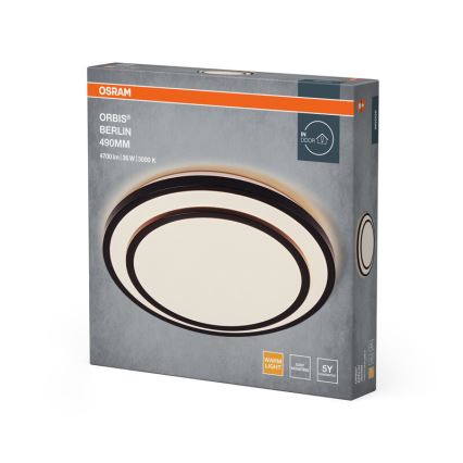 Osram - LED stropno svetilo ORBIS BERLIN LED/36W/230V premer 49,2 cm črna