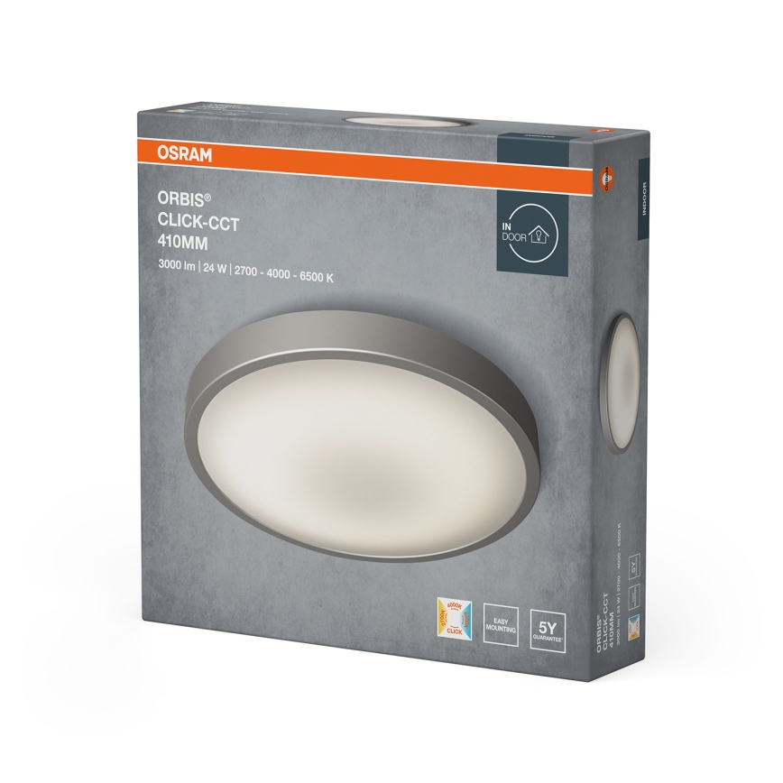 Osram - LED stropna svetilka ORBIS LED/24W/230V 2700/4000/6500K premer 41 cm matni krom