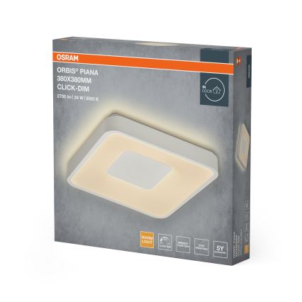 Osram - LED stropno svetilo z možnostjo zatemnitve ORBIS PIANA LED/24W/230V 38x38 cm belo
