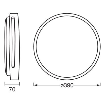 Osram - Zatemnljivo stropno svetilo ORBIS WOODBURRY LED/24W/230V, premer 39 cm, bež